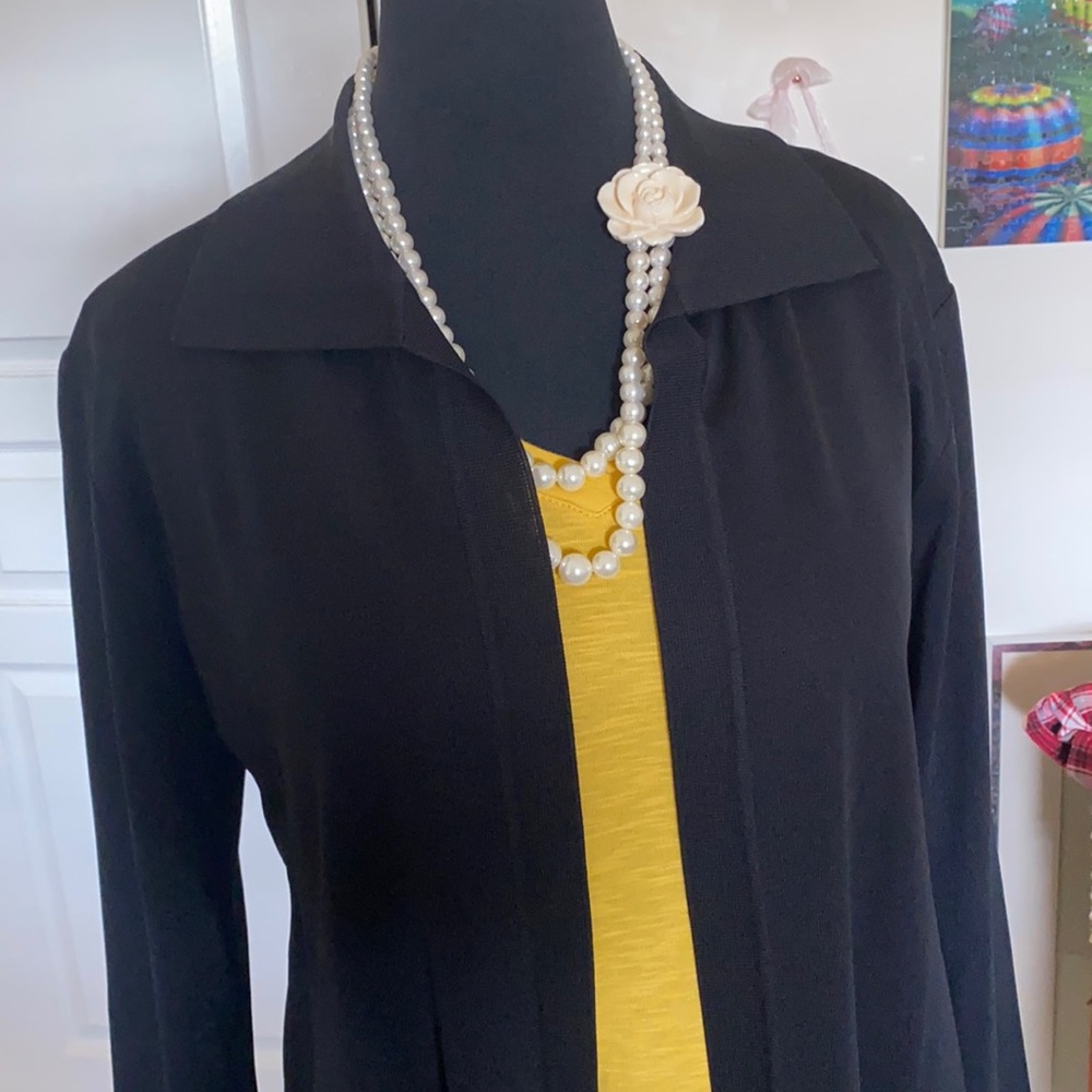 Simple Black Misook Cardigan, Add A Misook Pants!